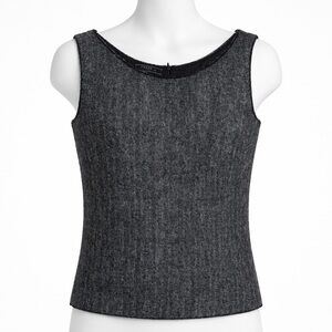 Vintage Prada Fall 1998 runway grey mohair shell tank top – Size 44 US 8 /Medium